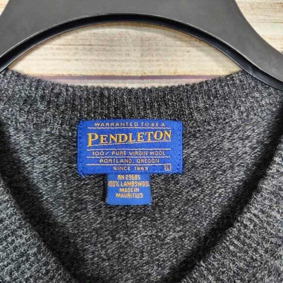 Vintage Pendleton 100% Virgin Wool Vest Men's Large Gray - Picture 4 of 12